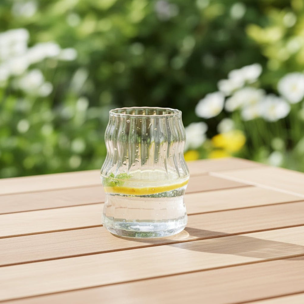 Diamonds - Rillet Drikkeglassæt - 500 ml. | Glas | Transparent | 6 stk. - Løven Home