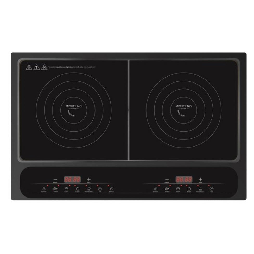 Dobbelt Induktionskogeplade 2000+1500 Watt - Michelino - Løven Home