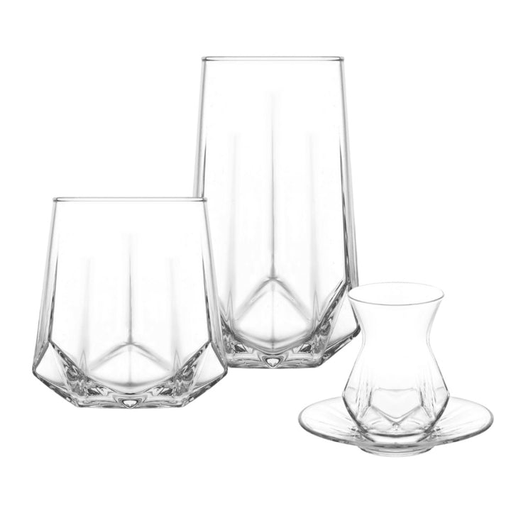 Drikkeglas + Tesæt 24 dele - LAV Alya og Valeria - Løven Home