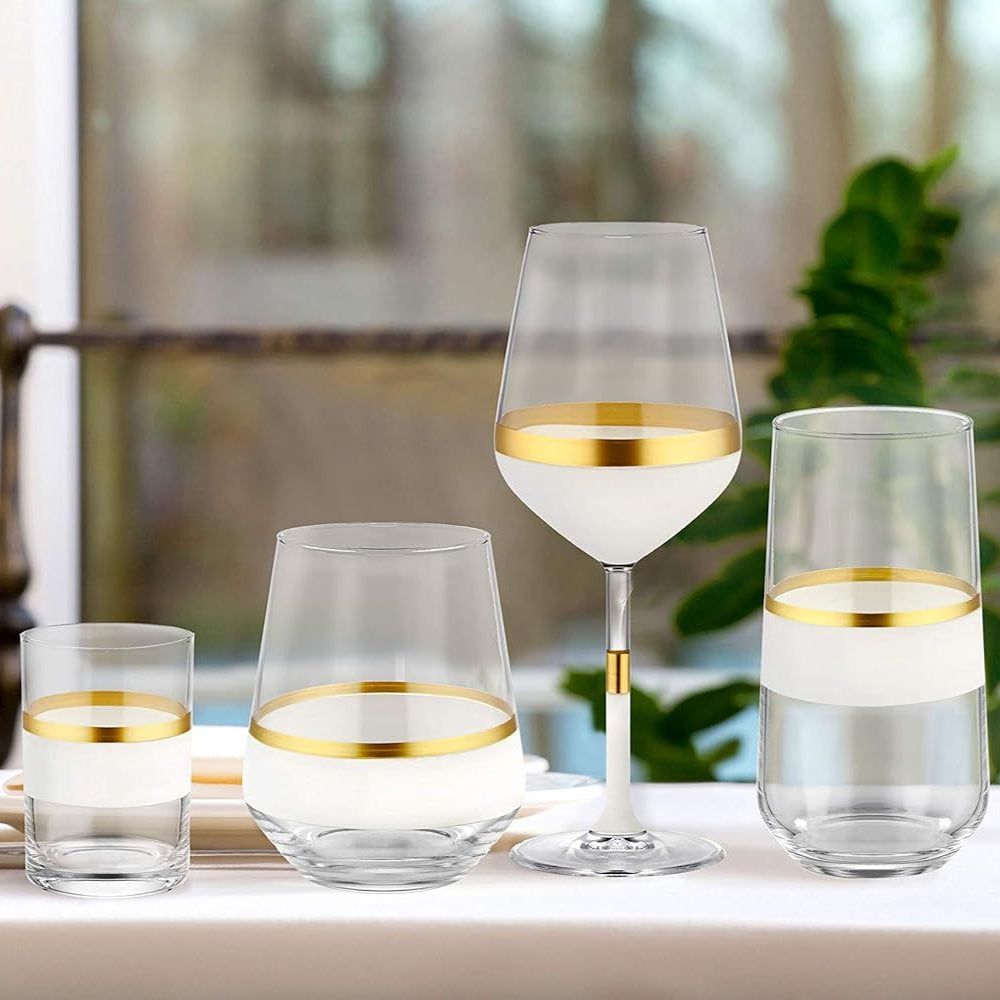 Bricard Lines Guld Drikkeglassæt 6 Stk. - 445 ml.