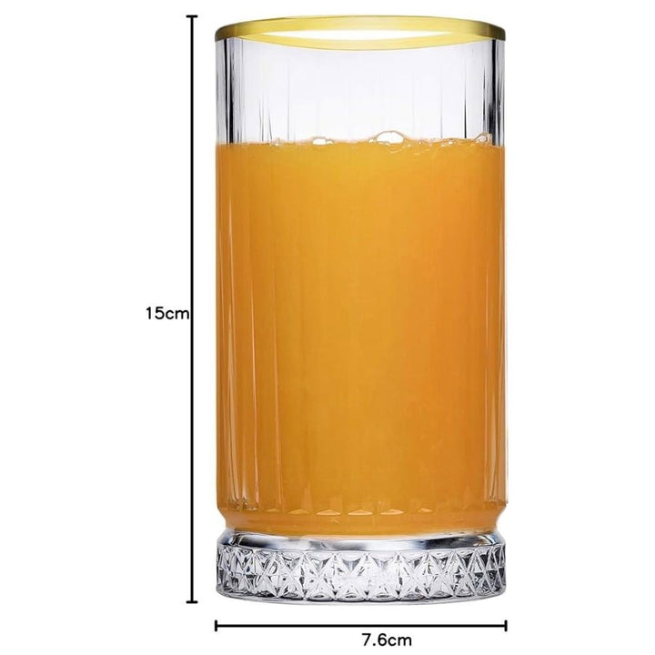 Drikkeglassæt 4 stk. 450 ml. - fra Pasabahce Golden Touch Elysia - Løven Home