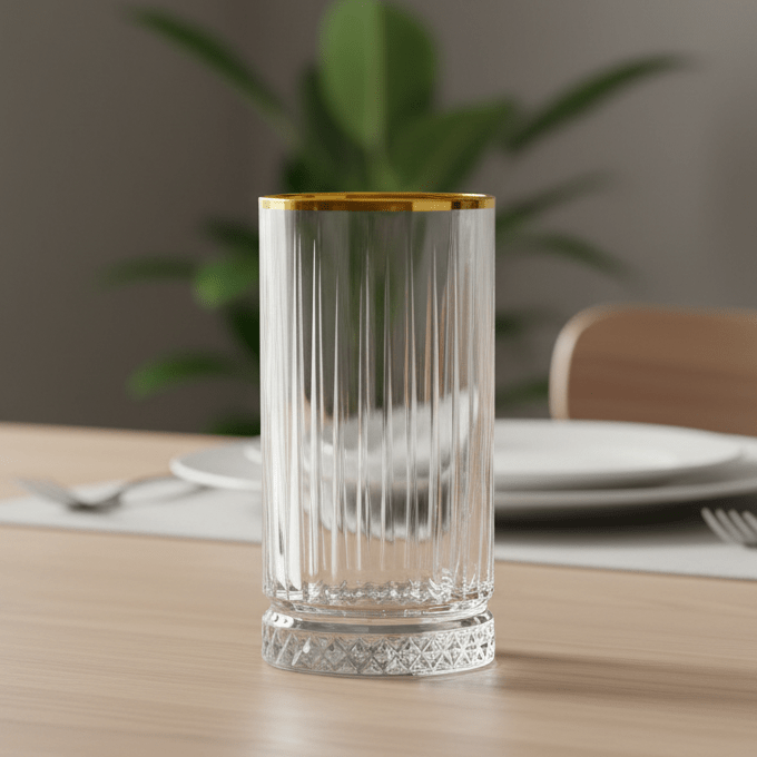Drikkeglassæt 4 stk. 450 ml. - fra Pasabahce Golden Touch Elysia - Løven Home
