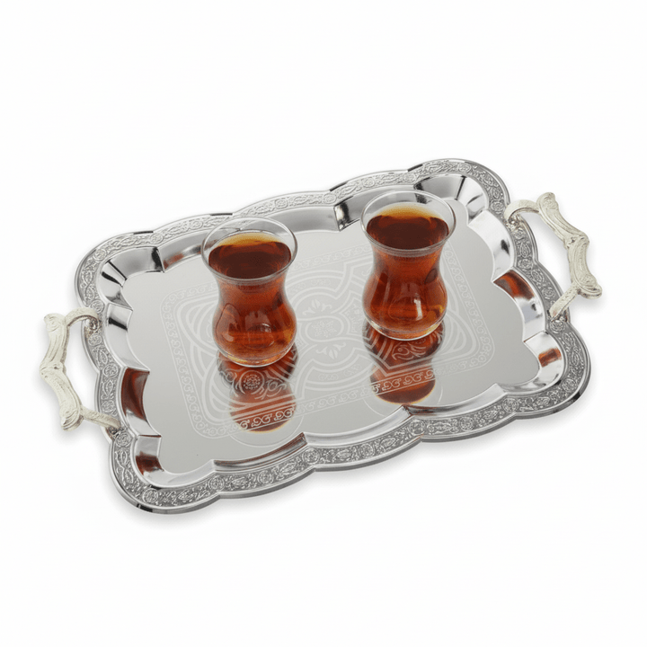 Duygu Sølv/Guld Metalbakkesæt 2 stk. | 3 Varianter - Løven Home