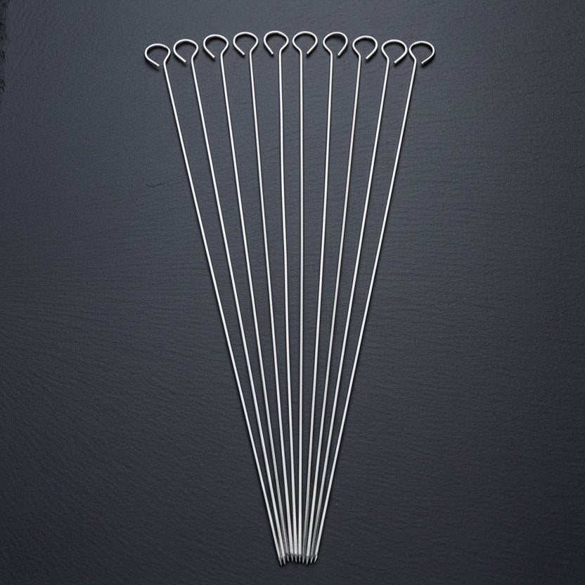 Easy grillspyd i rustfrit stål 50 cm - 10 stk - Løven Home