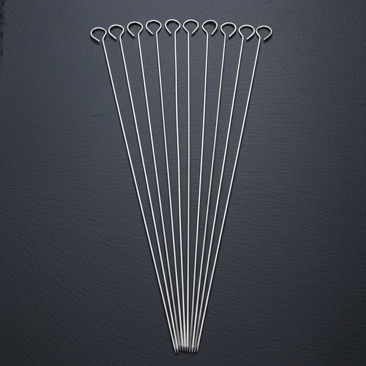 Easy grillspyd i rustfrit stål 50 cm - 10 stk - Løven Home