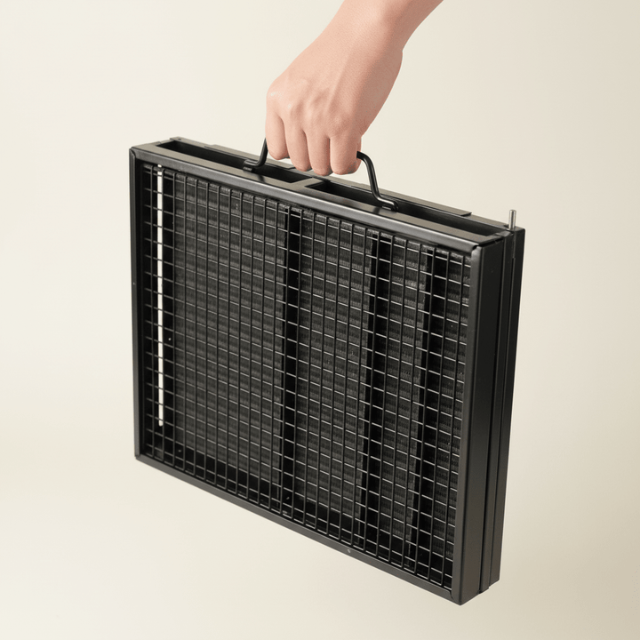 Easy Mutfak - Transportabel BBQ Kulgrill - 43x30 cm | Rustfrit stål | Sort - Løven Home