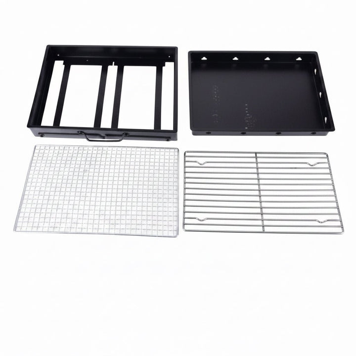 Easy Mutfak - Transportabel BBQ Kulgrill - 43x30 cm | Rustfrit stål | Sort - Løven Home