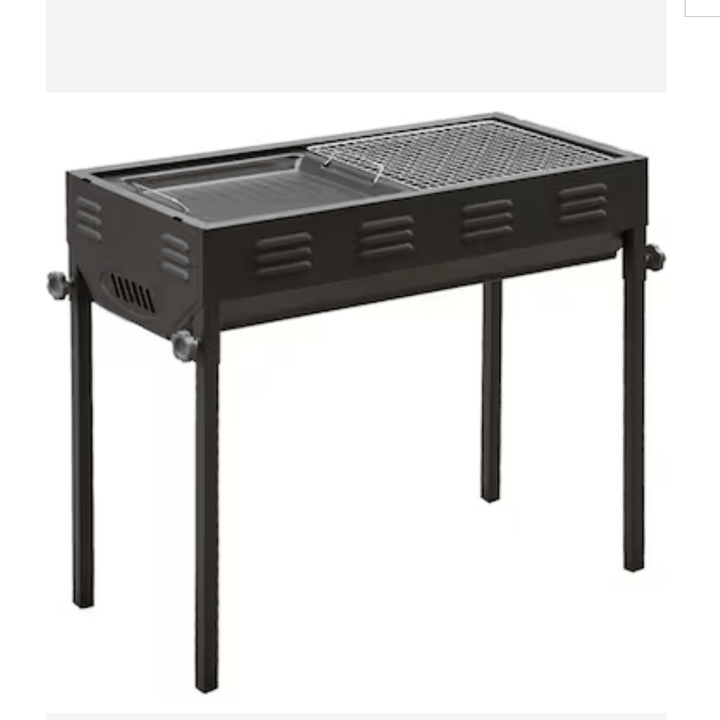 El Pasha - BBQ udendørs kulgrill - 66x30x64 cm | Rustfrit stål | Sort - Løven Home