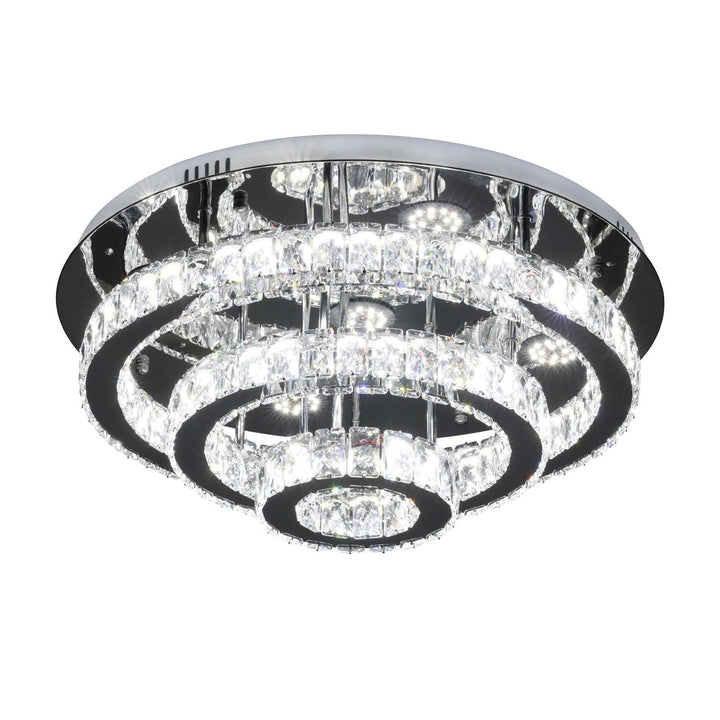 Elegant Krystal Loftlampe – Krom og klar | 60 cm - Løven Home