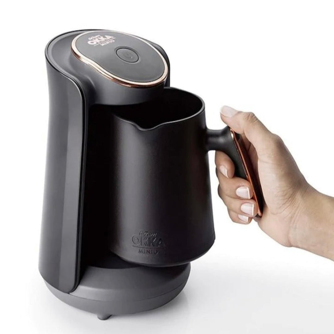 Elektrisk tyrkisk Kaffemaskine 480W - Arzum Okka Minio Chrome Sort/Sølv - Løven Home