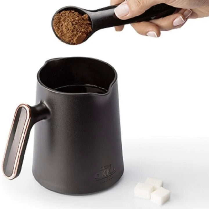 Elektrisk tyrkisk Kaffemaskine 480W - Arzum Okka Minio Chrome Sort/Sølv - Løven Home