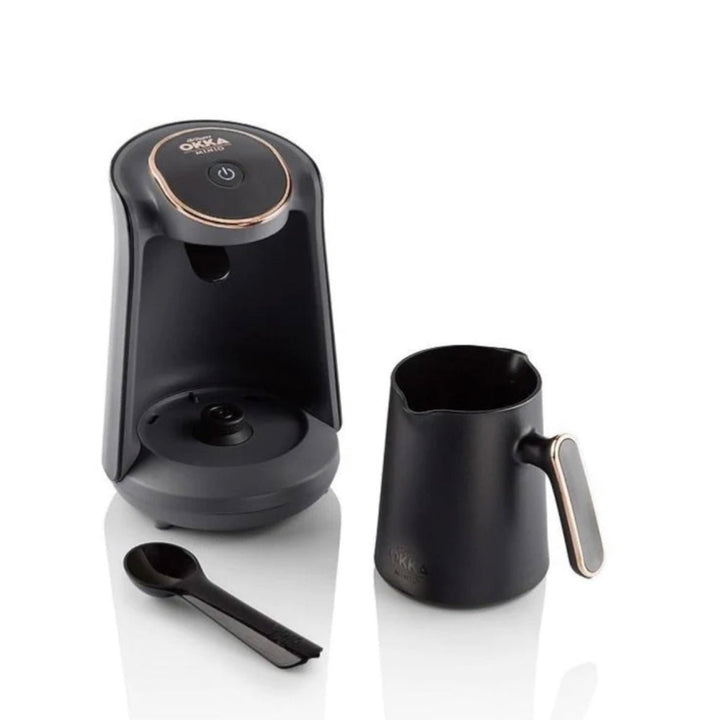 Elektrisk tyrkisk Kaffemaskine 480W - Arzum Okka Minio Chrome Sort/Sølv - Løven Home