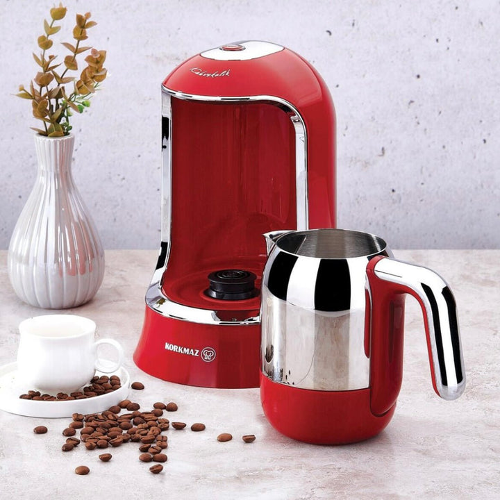 Elektrisk Tyrkisk Kaffemaskine Rosa - Korkmaz Kahvekolik - Løven Home