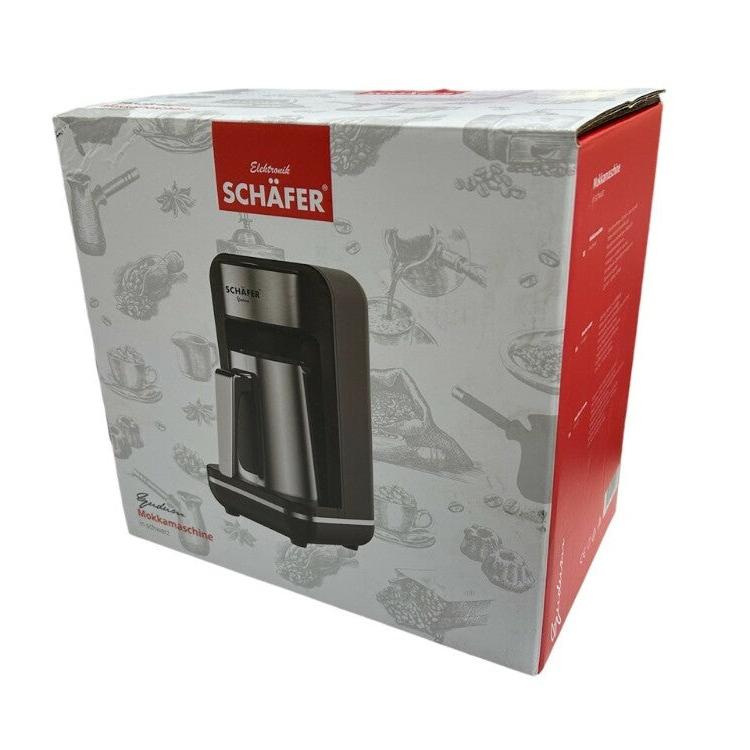 Elektrisk tyrkisk Mokkamaskine 250 ml. - Schäfer Yudum - Sort/Sølv - Løven Home