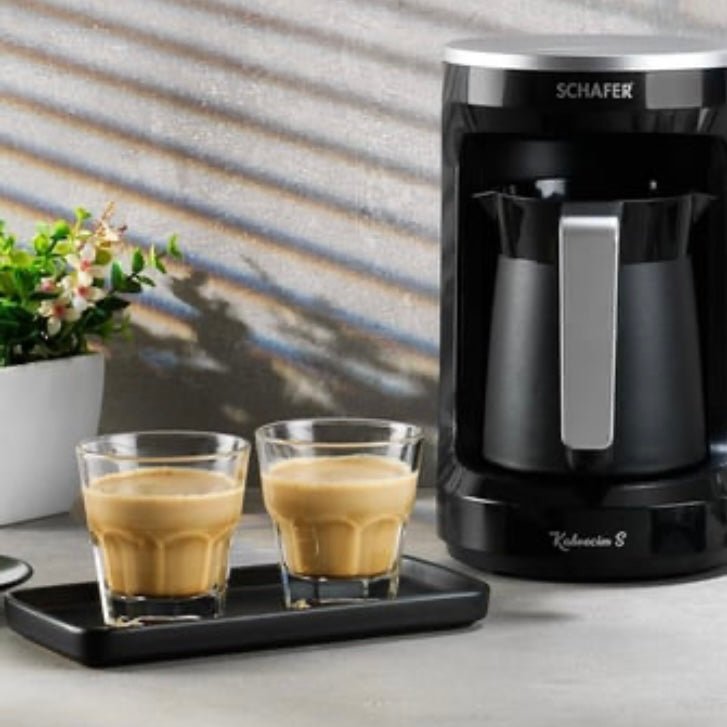 Elektrisk tyrkisk Mokkamaskine 250 ml. - Schäfer Yudum - Sort/Sølv - Løven Home