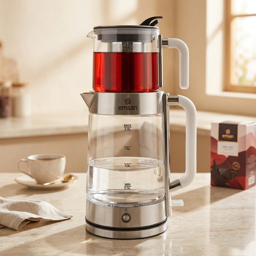 Emsan - Elektrisk Glas Temaskine - 0,8 liter & 2 L - Løven Home