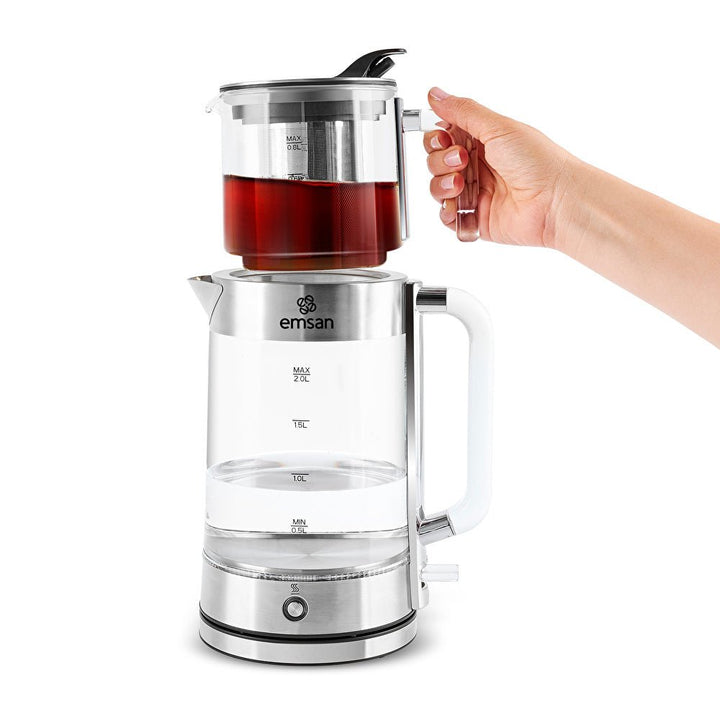 Emsan - Elektrisk Glas Temaskine - 0,8 liter &amp; 2 L - Løven Home