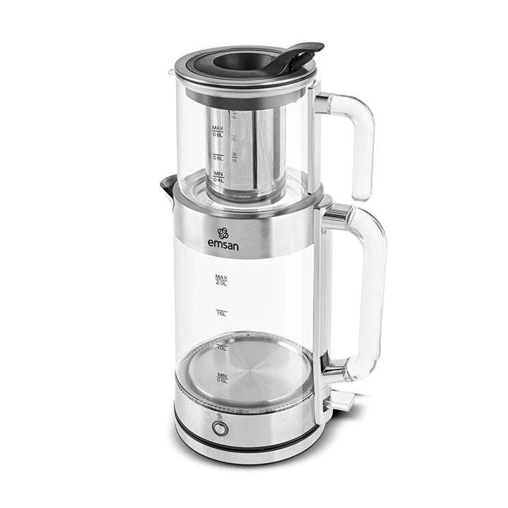 Emsan - Elektrisk Glas Temaskine - 0,8 liter &amp; 2 L - Løven Home