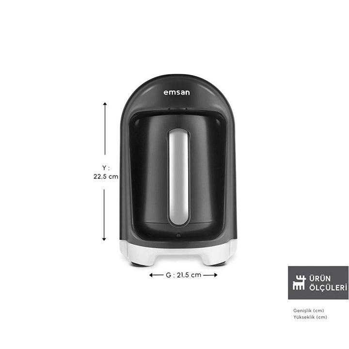 Emsan Kumda - Tyrkisk Kaffemaskine – 300 ml | 735W | Sort - Løven Home