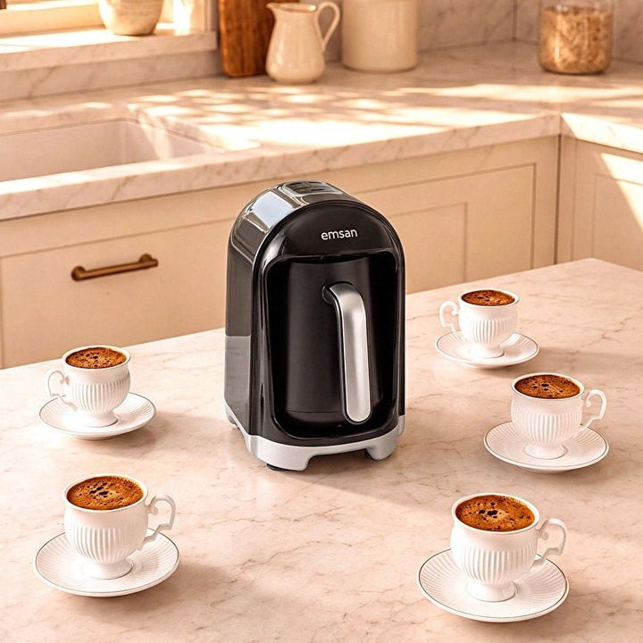 Emsan Kumda - Tyrkisk Kaffemaskine – 300 ml | 735W | Sort - Løven Home
