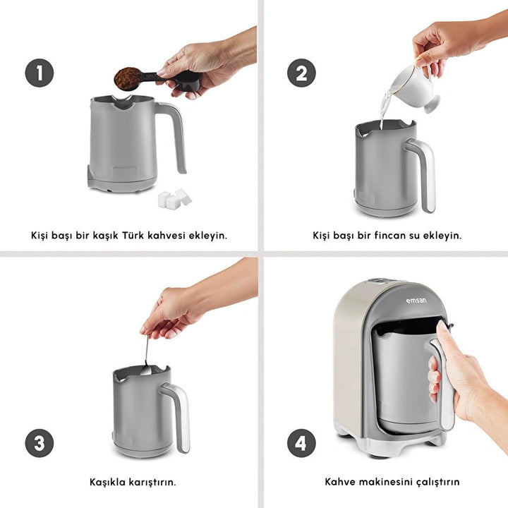 Emsan Kumda - Tyrkisk Kaffemaskine – 300 ml | 735W | Starlight - Løven Home