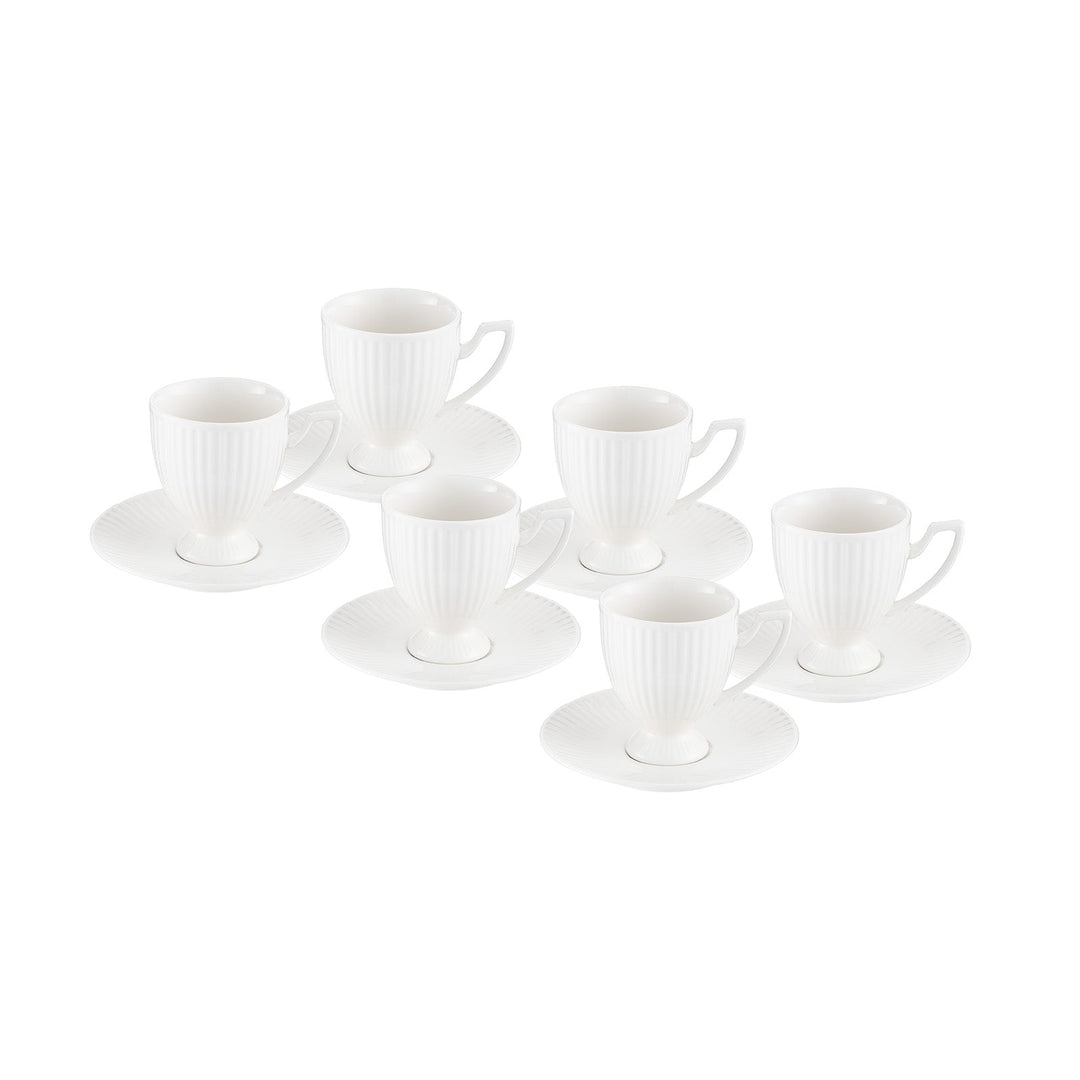 Emsan - Mahir Kaffekopsæt – 90 ml | 6 Personers | 12 Dele - Løven Home