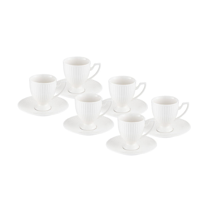 Emsan - Mahir Kaffekopsæt – 90 ml | 6 Personers | 12 Dele - Løven Home