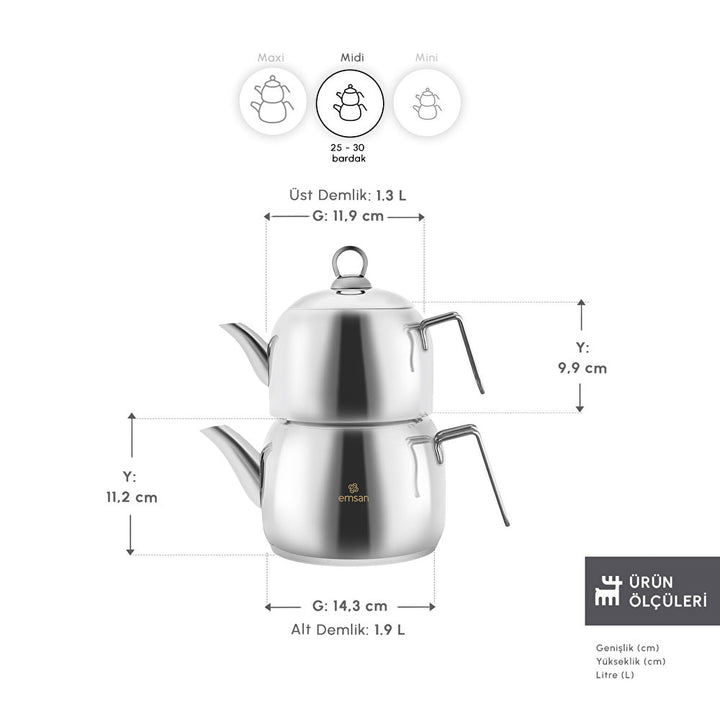Emsan - Urban Large - Tekandesæt - 1,65 L &amp; 2,5 L - Løven Home