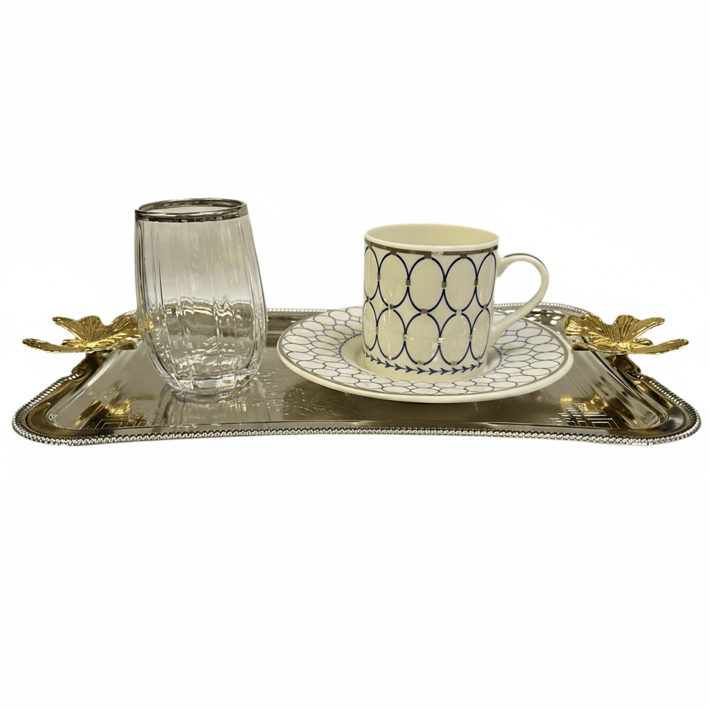 Espresso Kaffesæt 4 dele Blå - Dalgic Gümüs - Løven Home