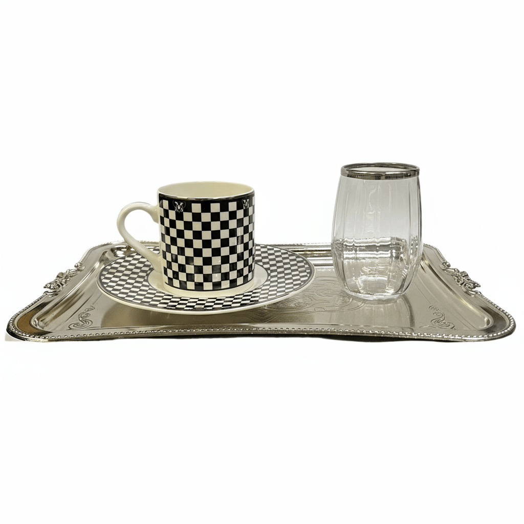 Espresso Kaffesæt 4 dele Sølv - Dalgic Gümüs - Løven Home