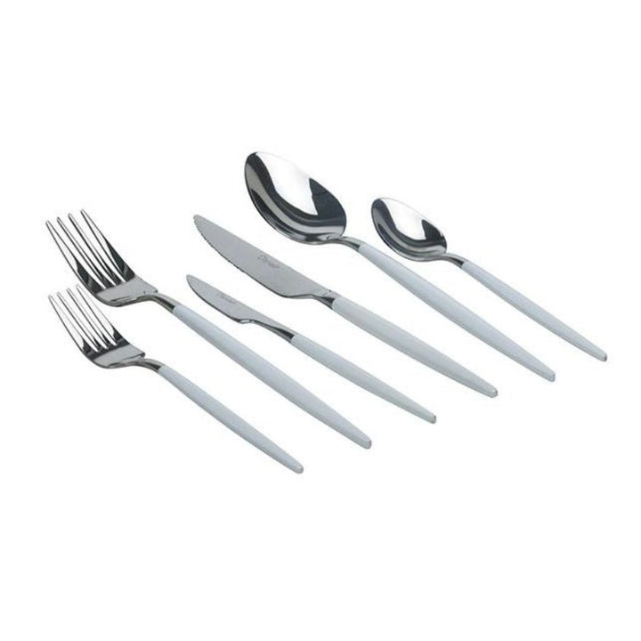 Ferveo Hvid/Sølv Bestiksæt 36 dele 6 kuverter - Løven Home