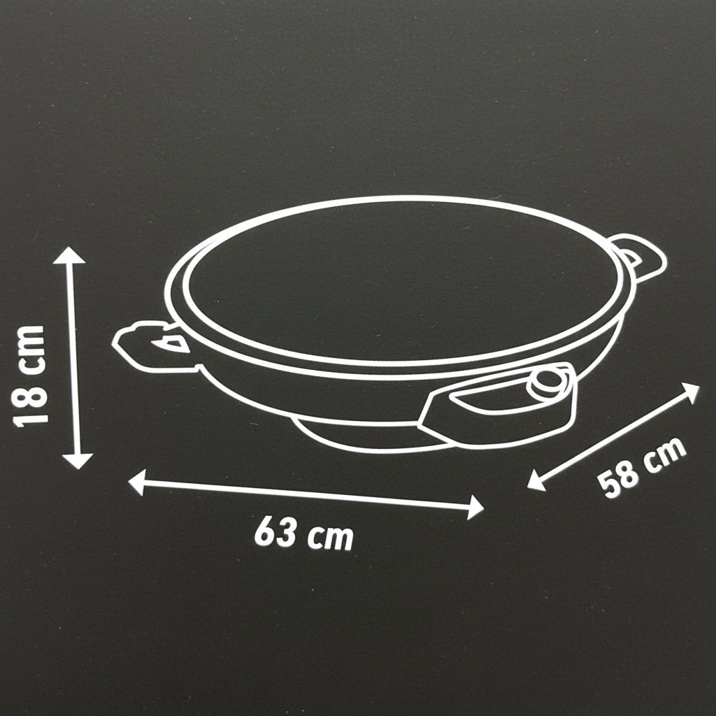 Ferveo - Nora elektrisk fladbrødspande (Yufka sac) - Ø50 cm | Sort - Løven Home