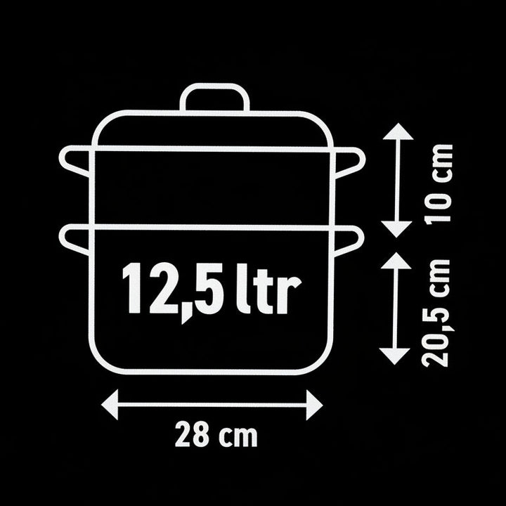 Ferveo Sahra - Damp &amp; Couscous Gryde - 12,5 L | Ø28 cm | Marmorbelagt - Løven Home