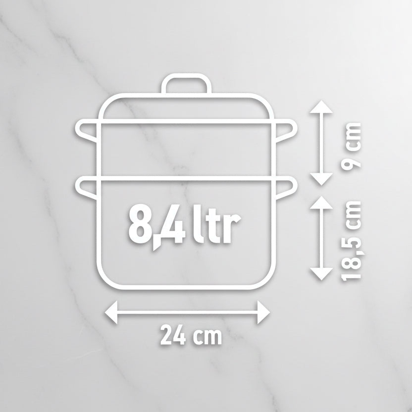 Ferveo Sahra - Damp &amp; Couscous Gryde - 8,4 L | Ø24 cm | Marmorbelagt - Løven Home