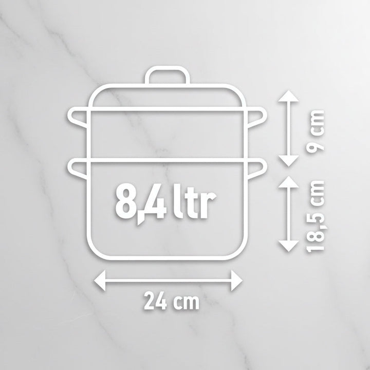 Ferveo Sahra - Damp &amp; Couscous Gryde - 8,4 L | Ø24 cm | Marmorbelagt - Løven Home