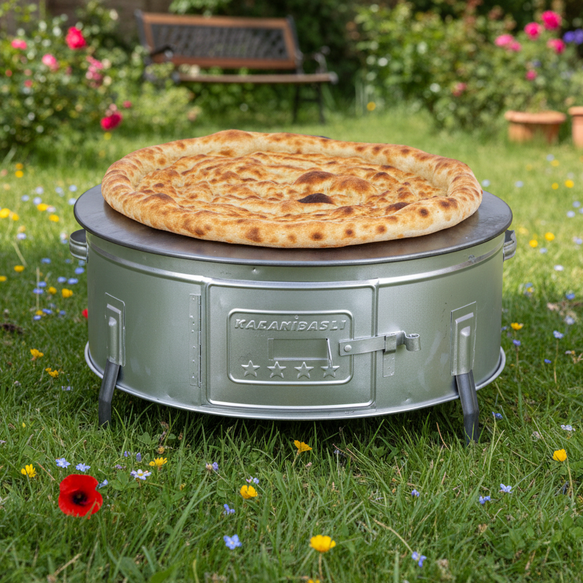 FLADBRØD - OG DEJOVN, 65 CM DIAMETER, MED BUNDLÅG KUL ODUNLU SAC - Løven Home