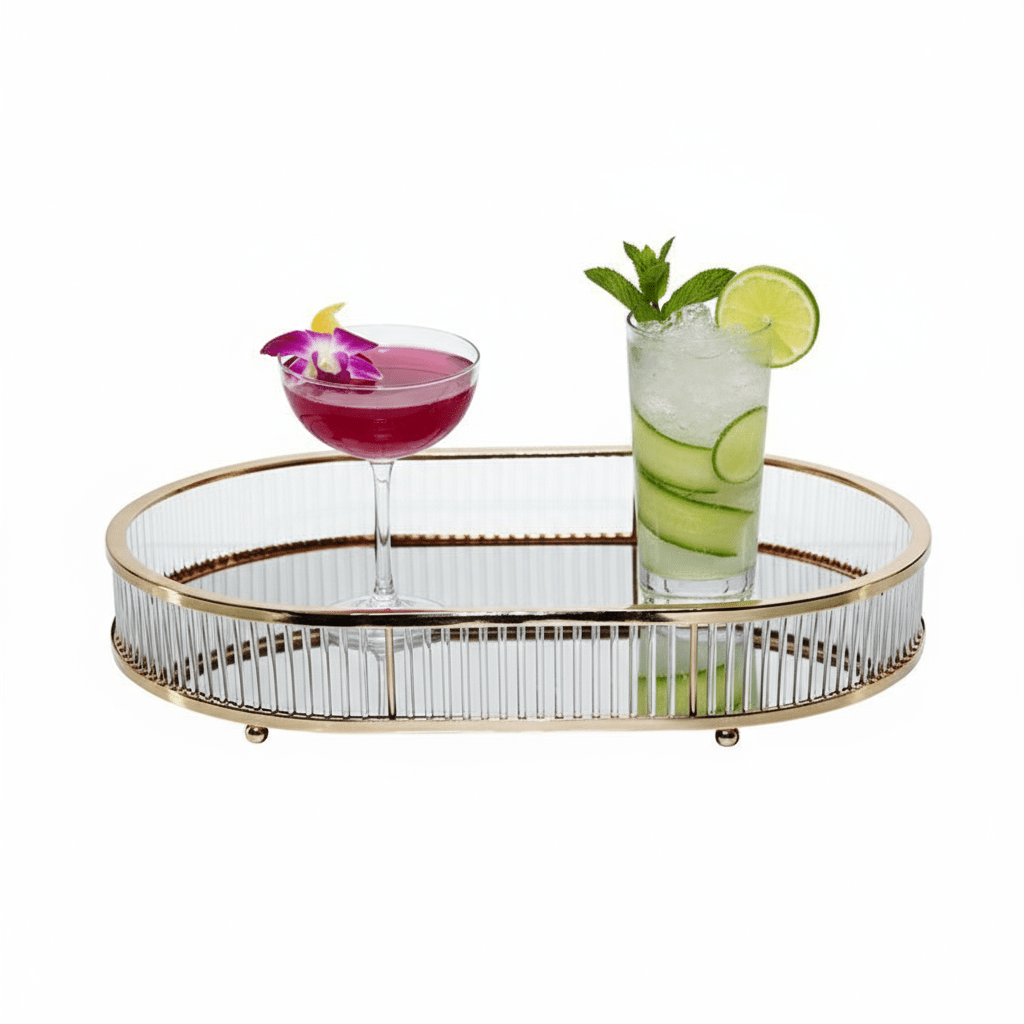 FUGURATO ELEGANCE SERVERINGSBAKKE | Guld – Cinar - Løven Home