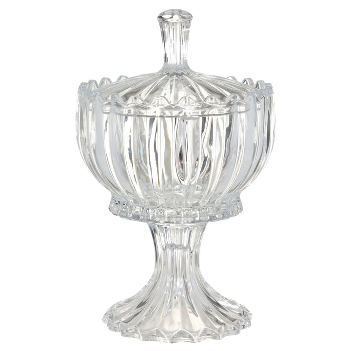 Glas Bonbonniere På Fod m/Låg - Lirmartur - Løven Home