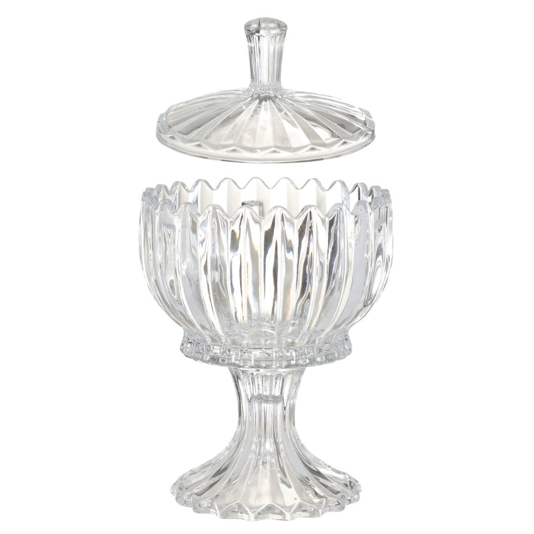 Glas Bonbonniere På Fod m/Låg - Lirmartur - Løven Home