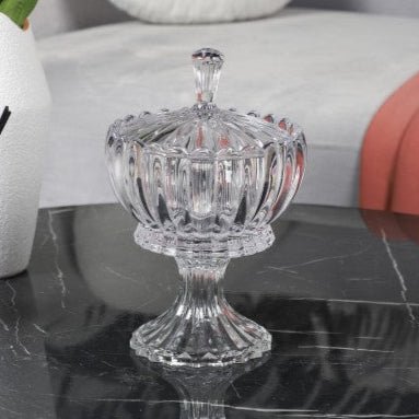 Glas Bonbonniere På Fod m/Låg - Lirmartur - Løven Home