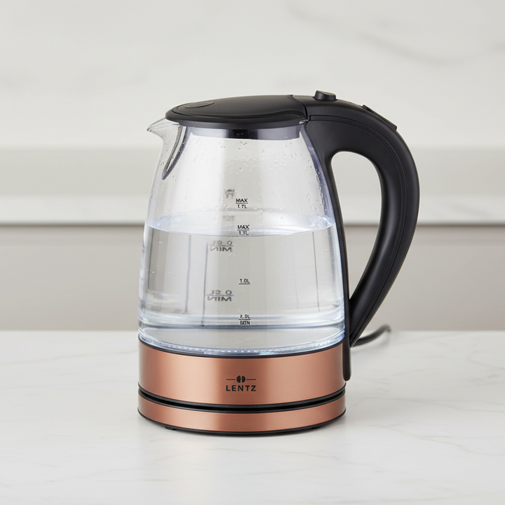 Glaselkedel 1,7 L. m/Tesi 2200 W Bronze - Lentz
