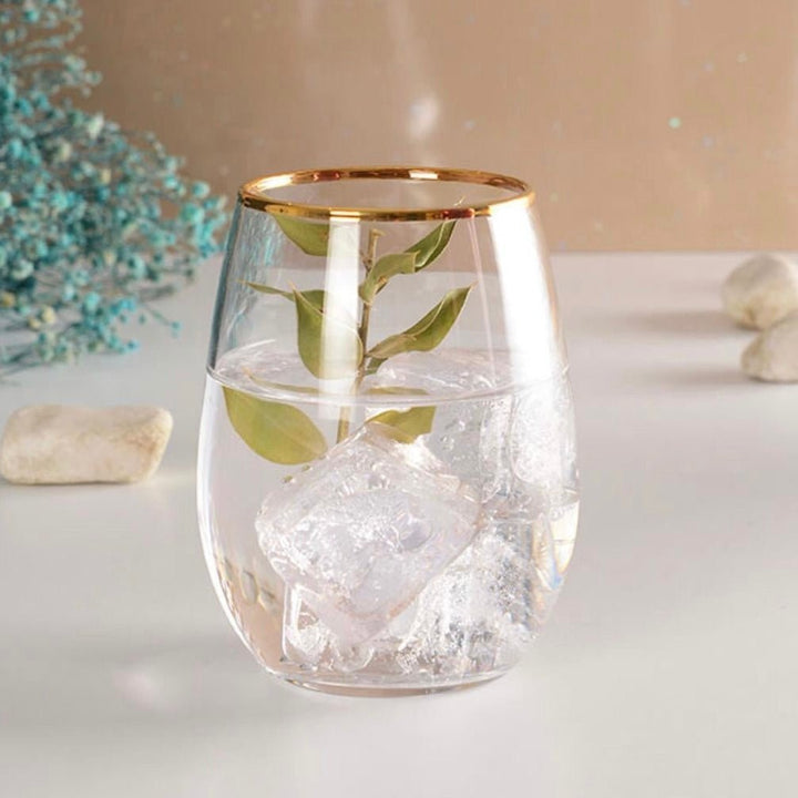 Golden Amber Drikkeglassæt m/Guldkant 6 stk. 350 ml. fra Pasabahce - Løven Home