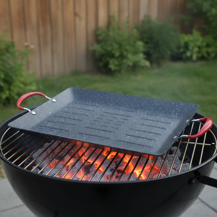 Grill og Stegeplade - Non-stick Belægning - 42 cm x 27 cm - Løven Home