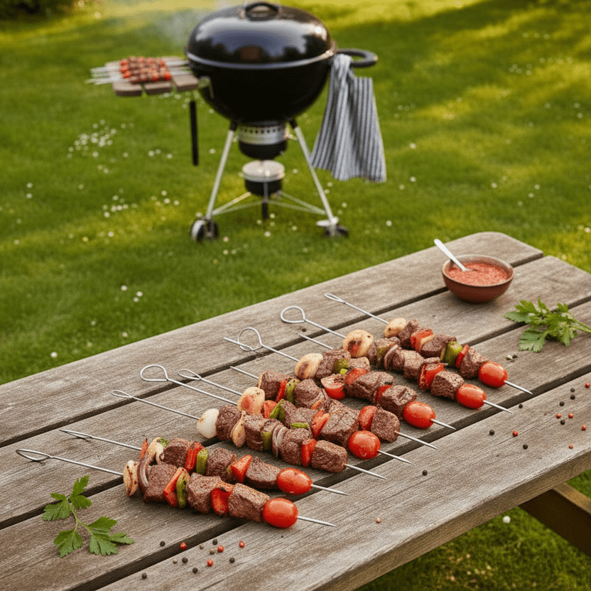 Grillspyd i Metal 42 cm - 6 stk - Løven Home