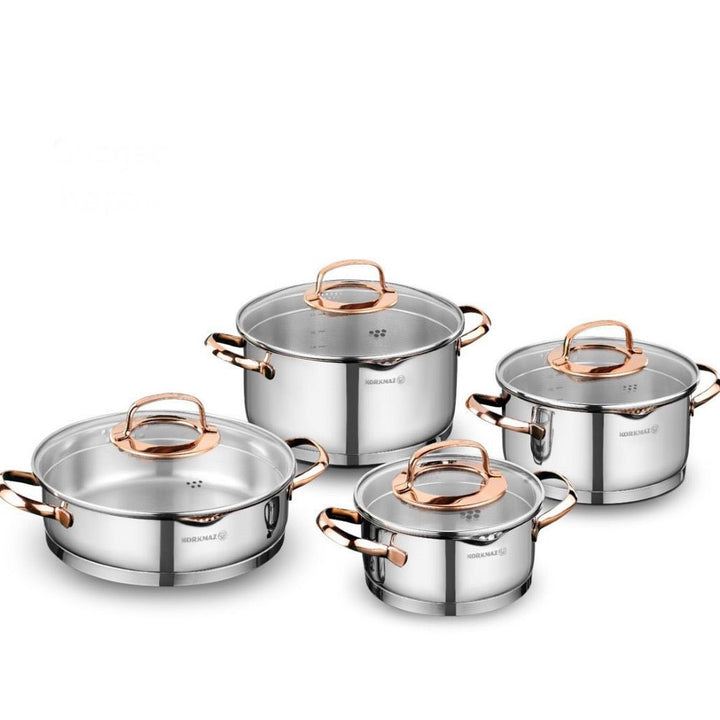 Grydesæt 8 Dele 4 Størrelser - Korkmaz Rosanna - Løven Home