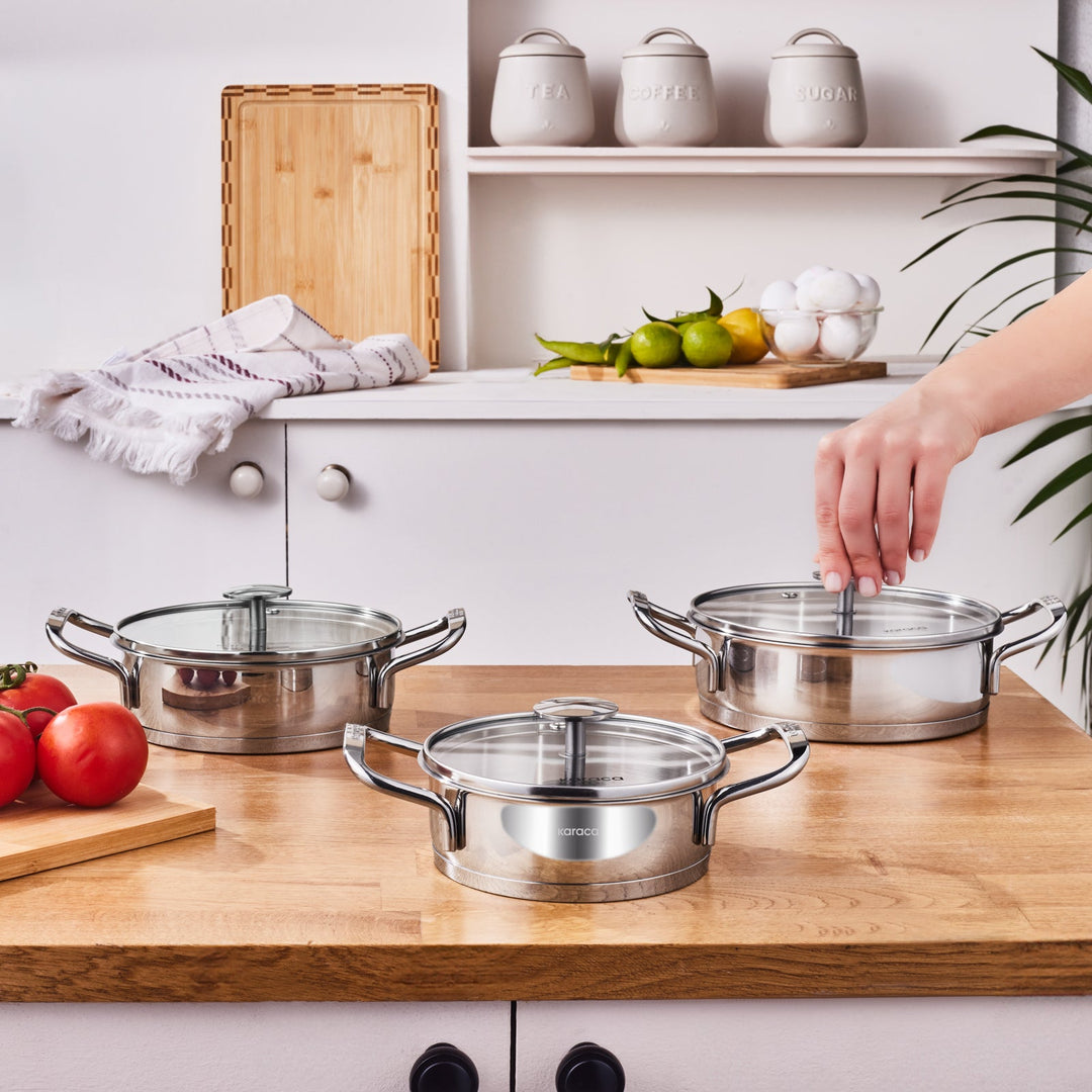 Grydesæt med 3 gryder - Karaca Vapor - Løven Home