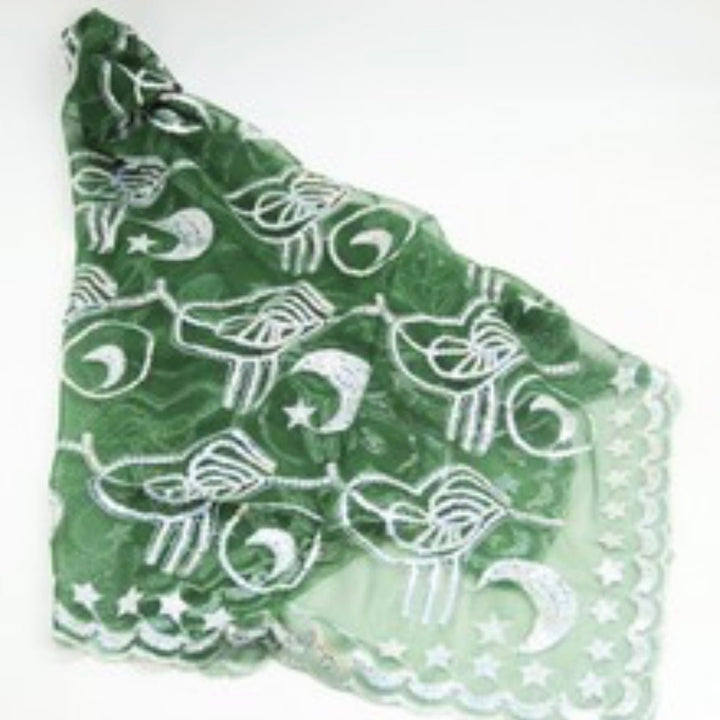 Hennafest Brudeslør og Handsker m/Pailletter - Rød eller Grøn - Løven Home