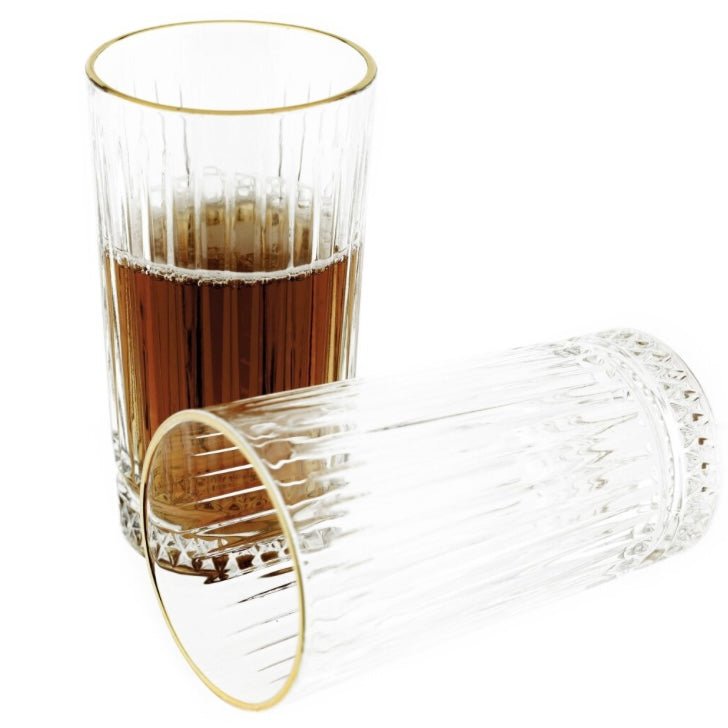 Høj Elisa Golden Drikkeglassæt 6 stk. 300 ml. - Løven Home