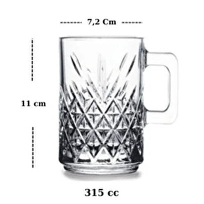 Høj Glaskrussæt m/Hank 2 stk. 315 ml. - Pasabahce Timeless - Løven Home