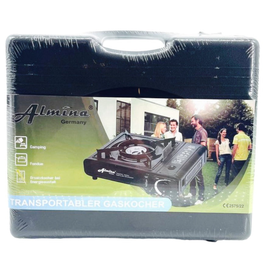 Transportabel Gaskomfur med kuffert - uden gaspatron fra Almina - Løven Home